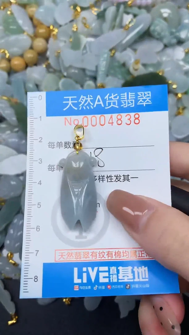 颈饰未镶嵌翡翠净货挂件-4838