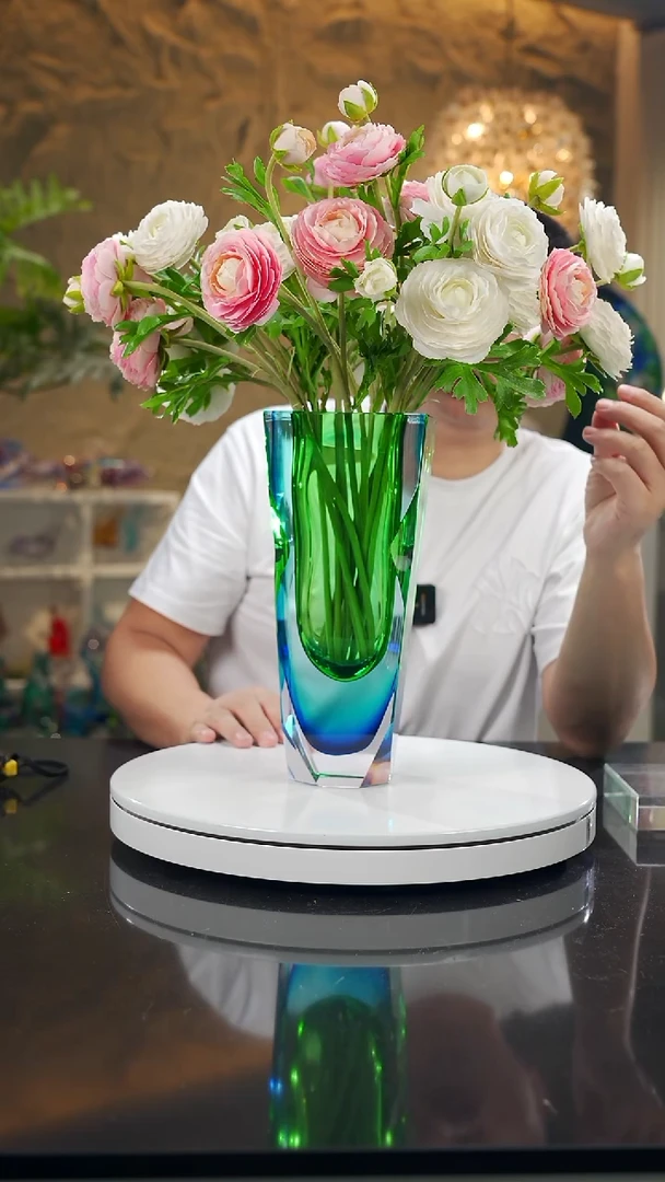 摆件福利蓝绿切面花瓶