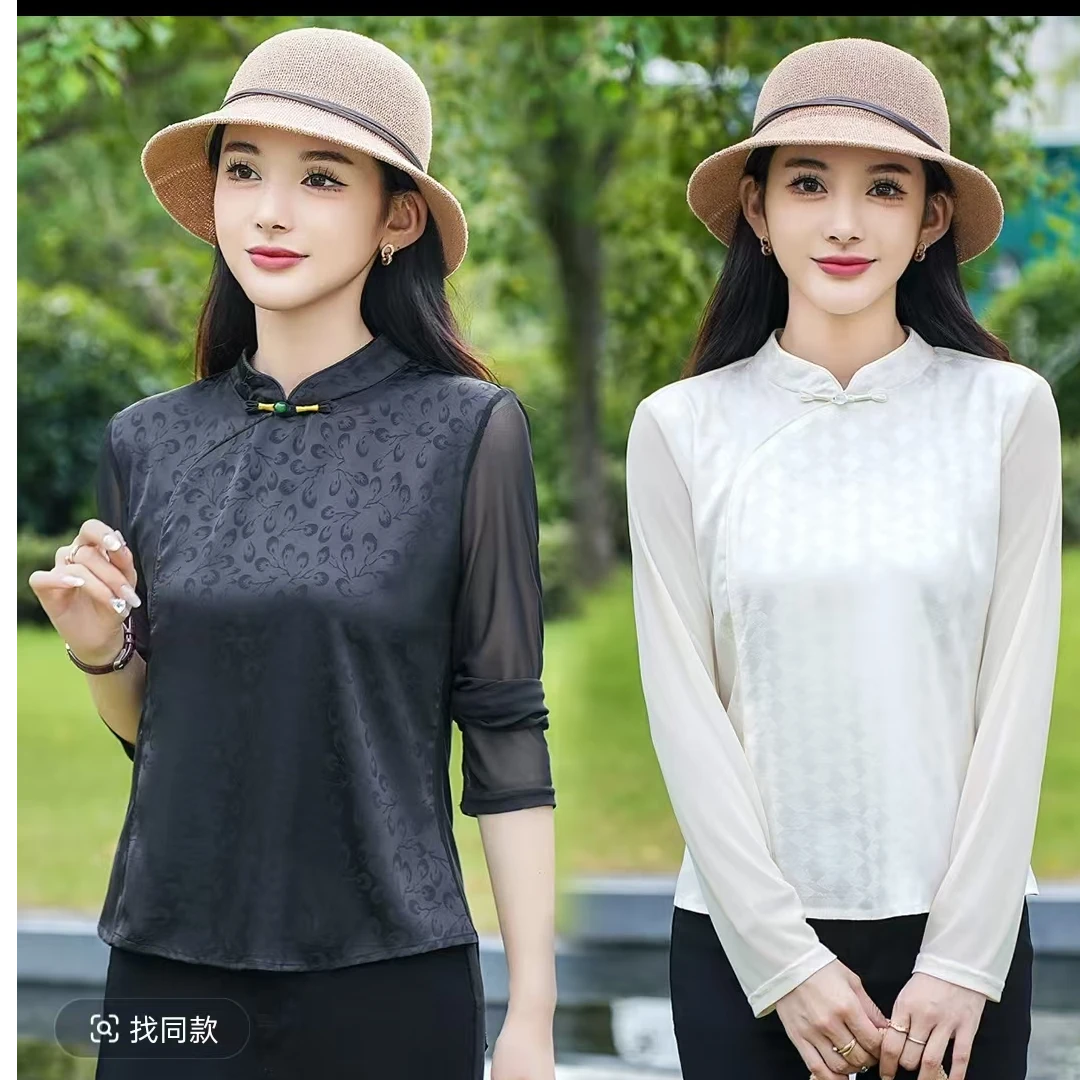 733【福锦】高端订制上衣 休闲女士夏季复古宽松