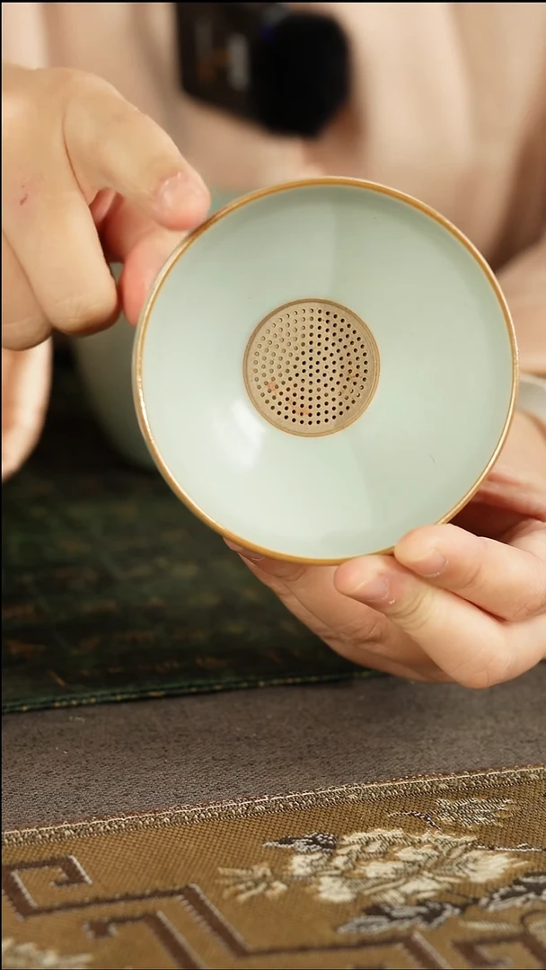 善窑厂汝窑天青茶漏