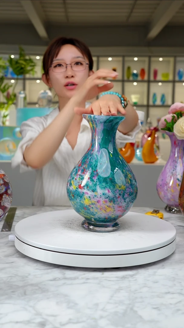 琉璃莫奈花园设计款花器微瑕
