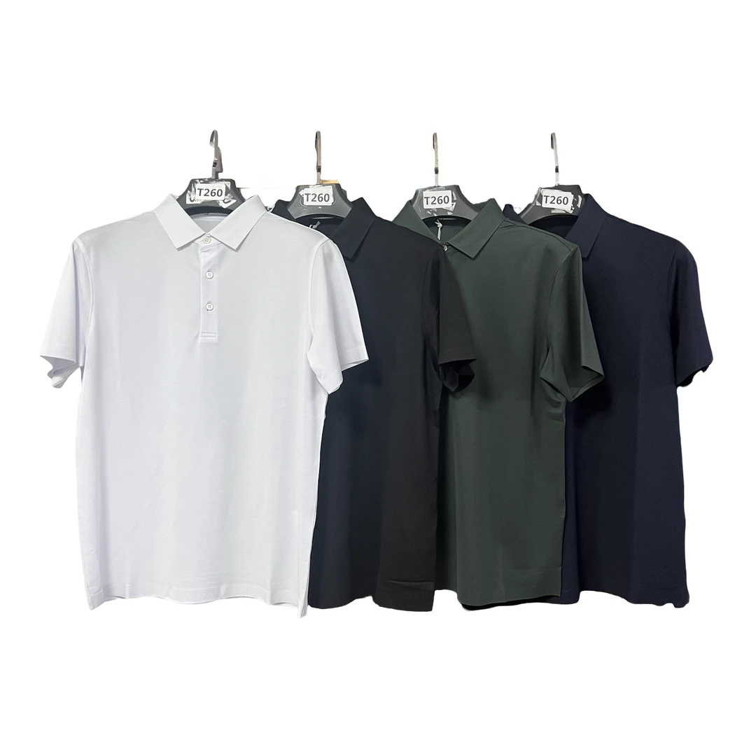 T260【拍大一码】新款商务男装POLO衫#1818白色/黑色/绿色/宝石蓝
