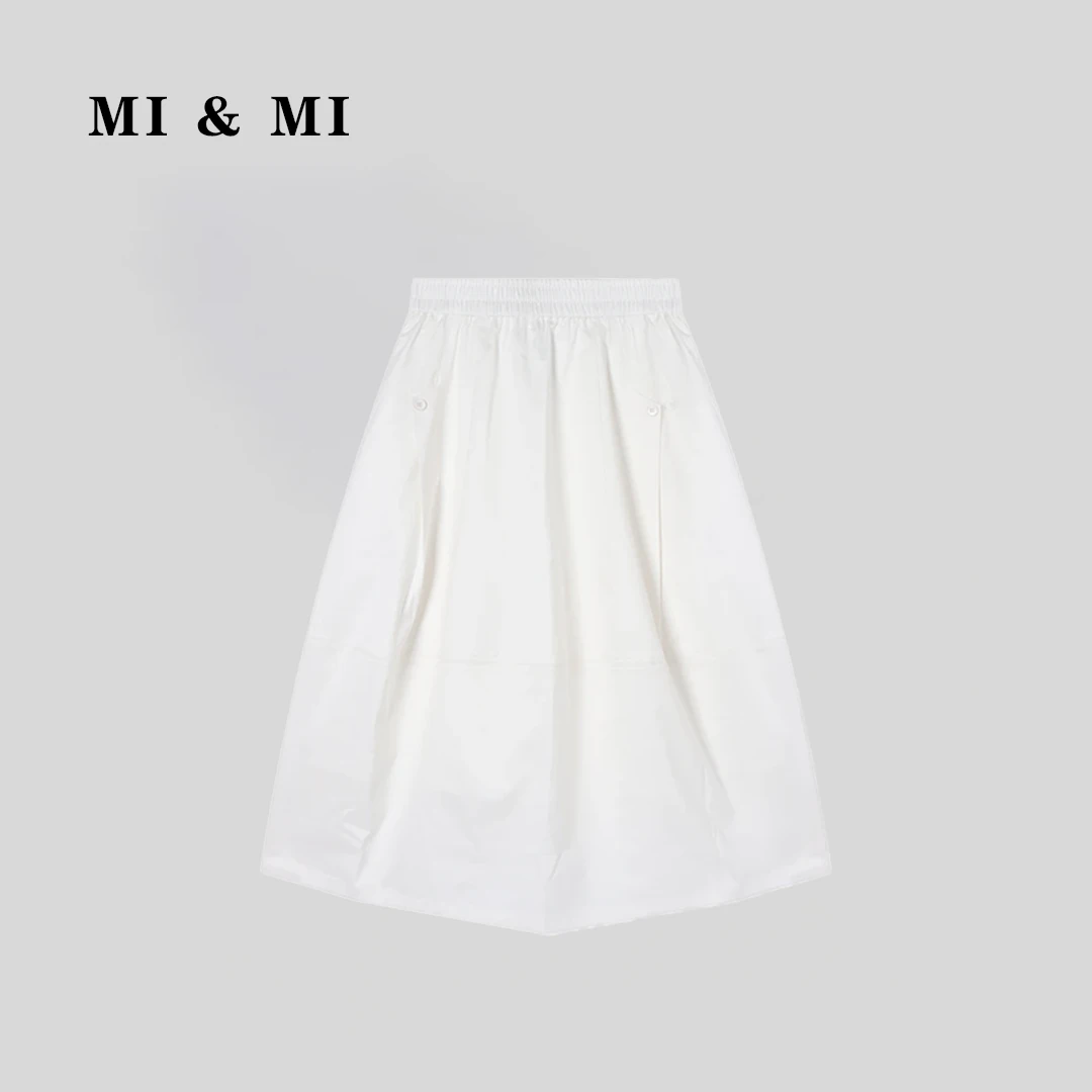 MI & MI 夏季上新高腰百搭时尚A字蛋糕半身裙 2502-125