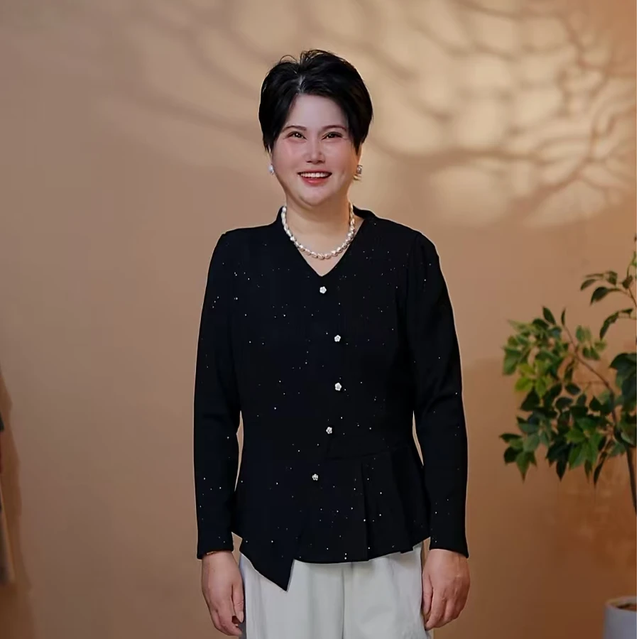 入秋胖mm大码新款高档妈妈装-256