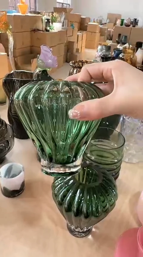 【闪购商品】玻璃绿色热气球迷你