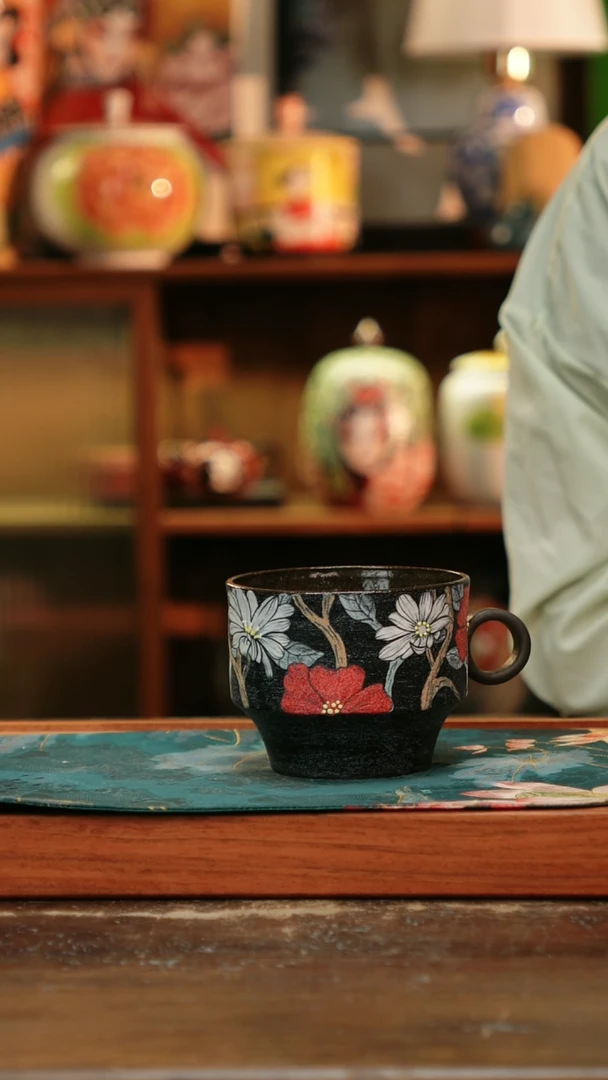 杯景德镇纯手工釉下彩精品茶具水杯