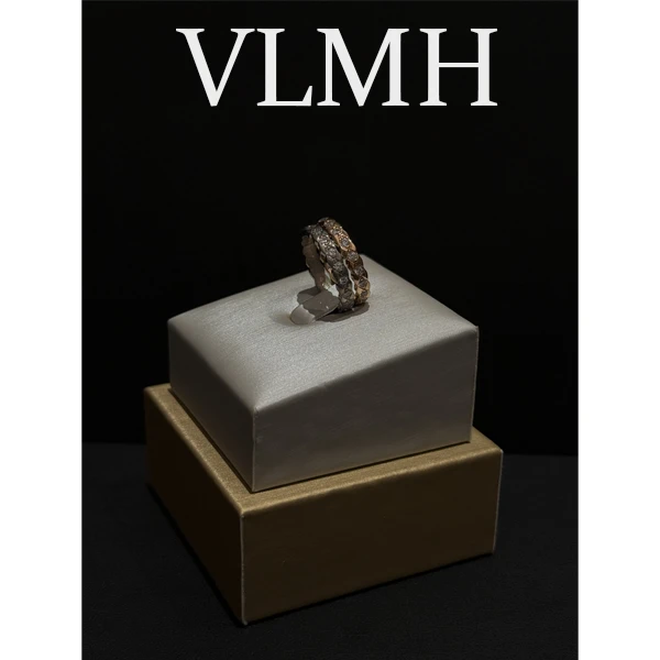 铜合金戒指 CNC精工 VLMH6011轻奢菱格戒指时尚简约经典气质