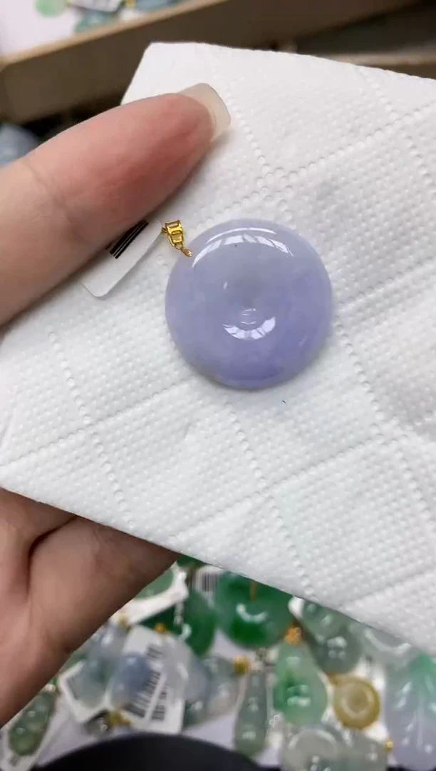 颈饰18K金镶嵌翡翠11111111