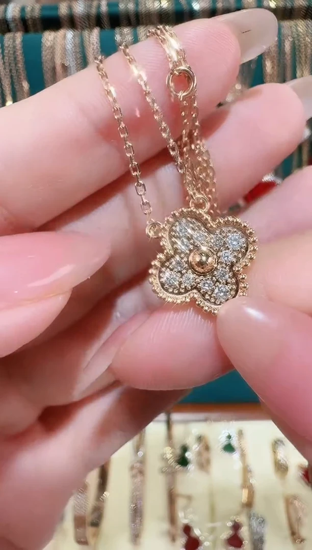 【闪购商品】钻石套链18K金镶嵌套链