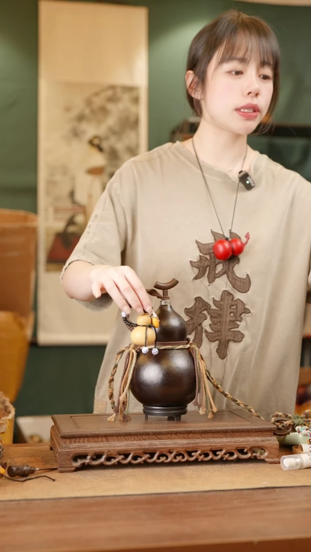 383号精品天然大漆酒葫芦一物一拍~
