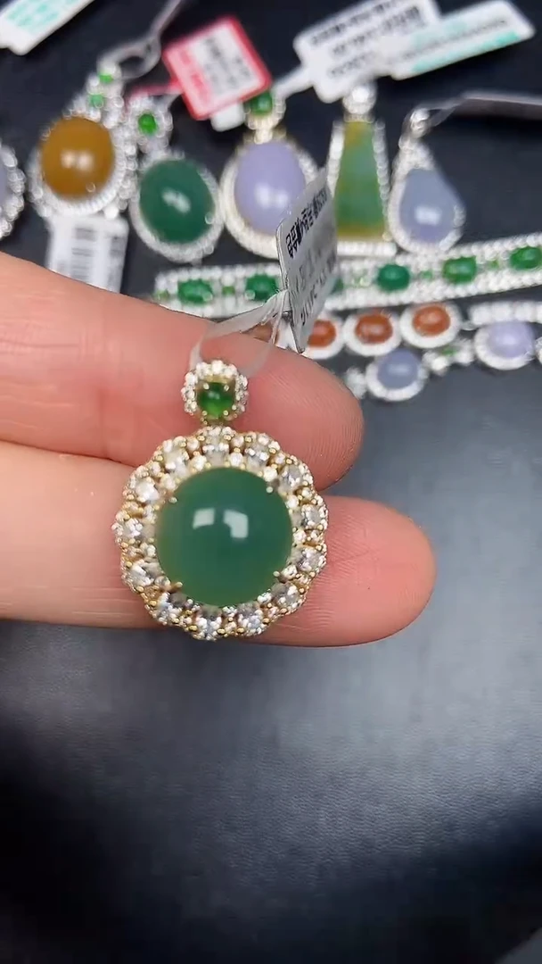 银S925镶嵌戒指翡翠1890
