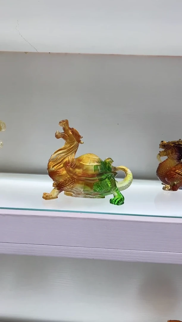 琉璃手工艺品古法琉璃龙龟