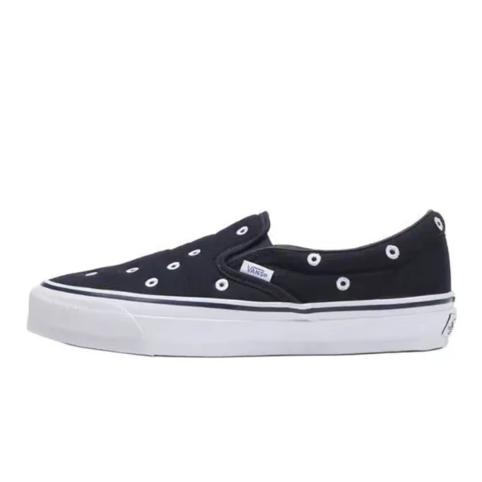 Vans 低帮 板鞋 男女同款 黑色-VN000NBME4B