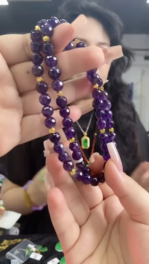 项链未镶嵌水晶多样性发其一，颜色微差