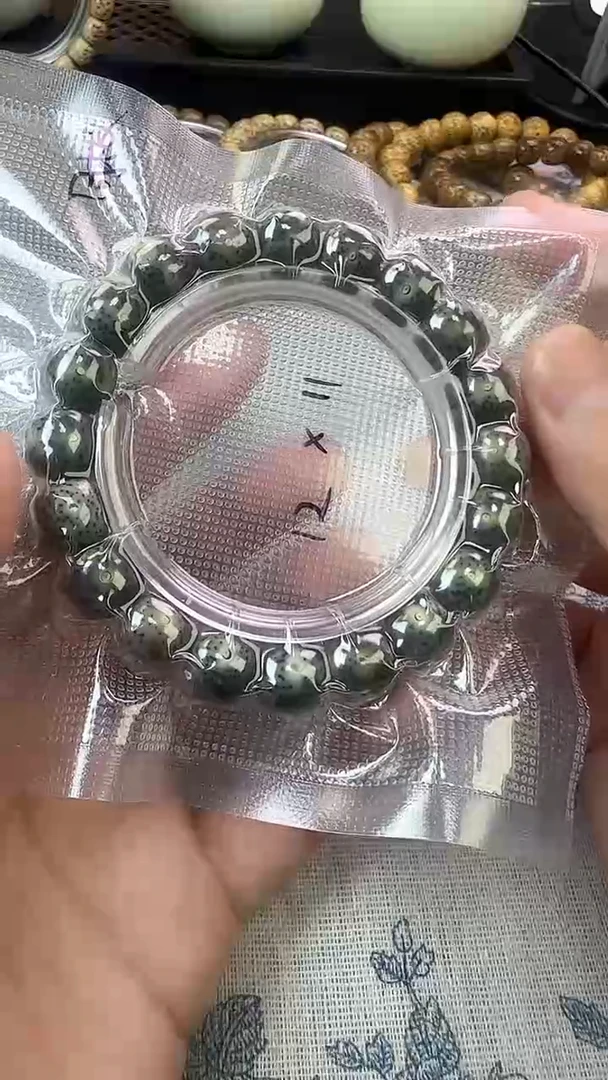 手串星月菩提13石玉料糯冰单圈12×11高透精工福利