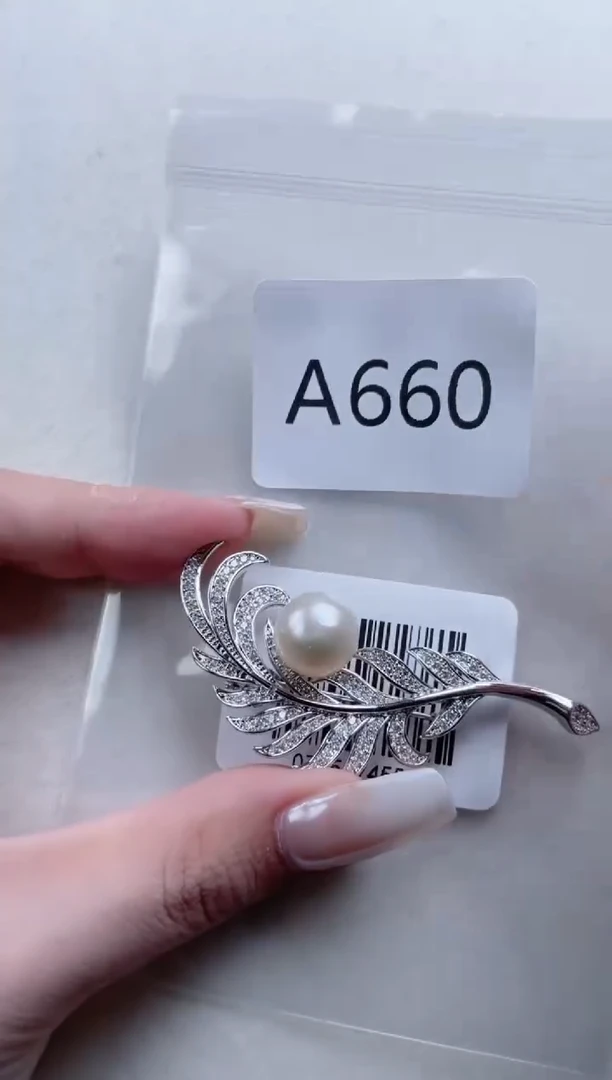 未镶嵌胸针海水珍珠A660