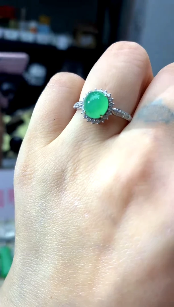 翡翠戒指18K金镶嵌310-中国好珍宝