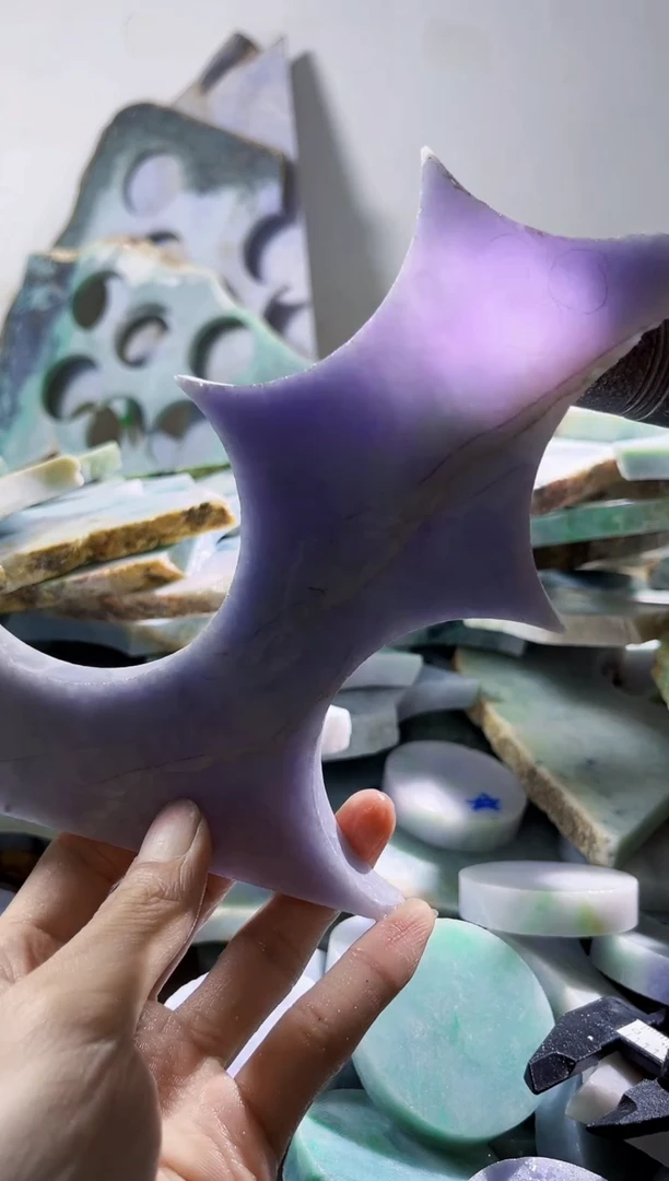 翡翠裸石缅甸翡翠A货陈7590