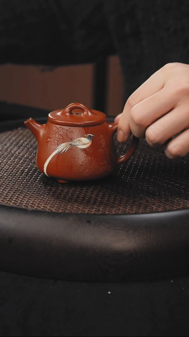 茶壶紫砂高石瓢 朱泥