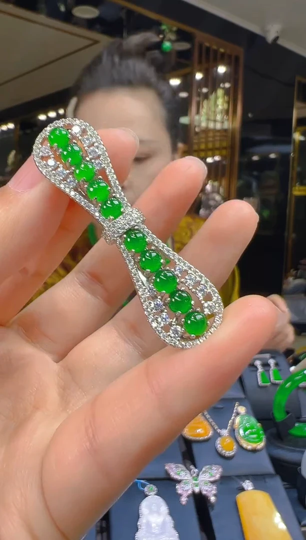 翡翠银S925镶嵌吊坠(不含链)059（多样性发其一）