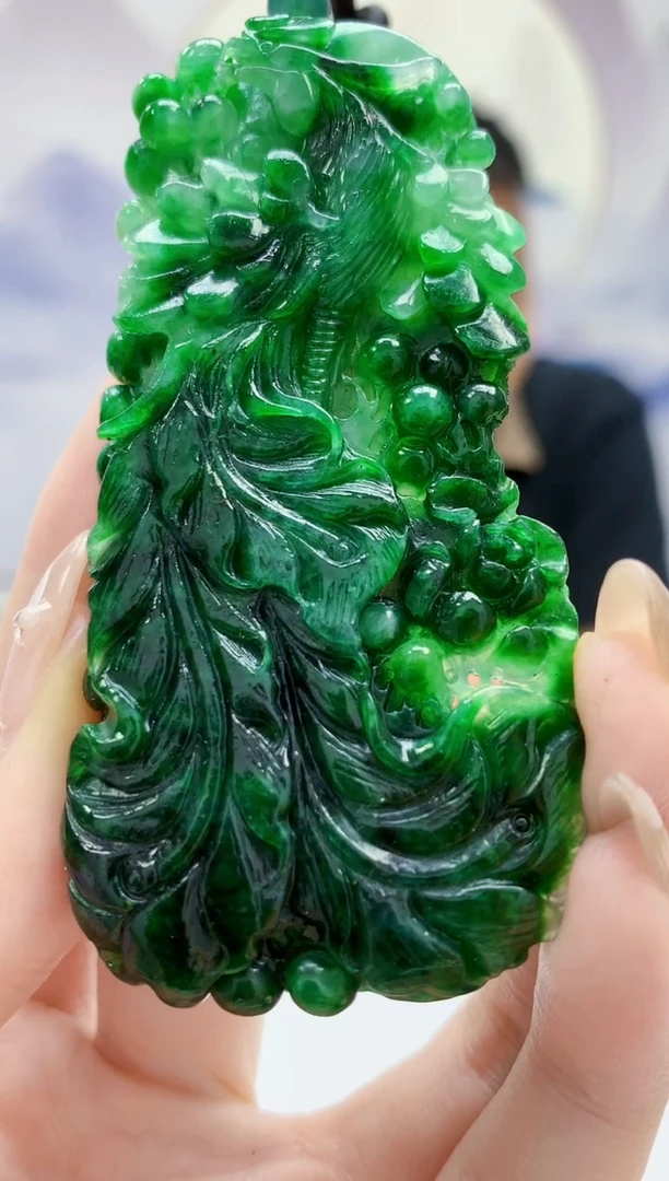 定制翡翠未镶嵌4969jw-毛货挂件90