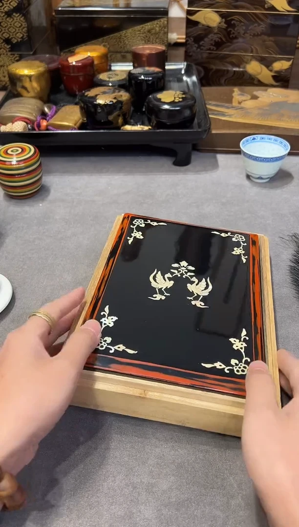 螺钿 文盒 大漆漆器大漆漆器