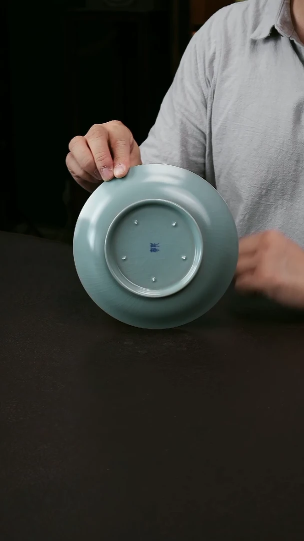 其他李布托卷足汝窑盘22