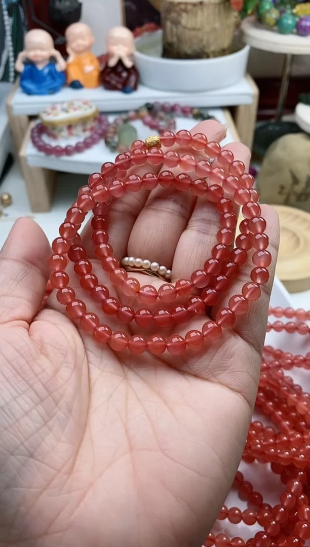 【闪购商品】南红玛瑙手链银S925镶嵌140一条