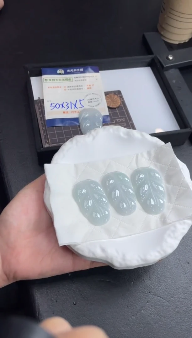 【闪购商品】翡翠挂件未镶嵌大叶子FL10配绳/多样性发其一CP