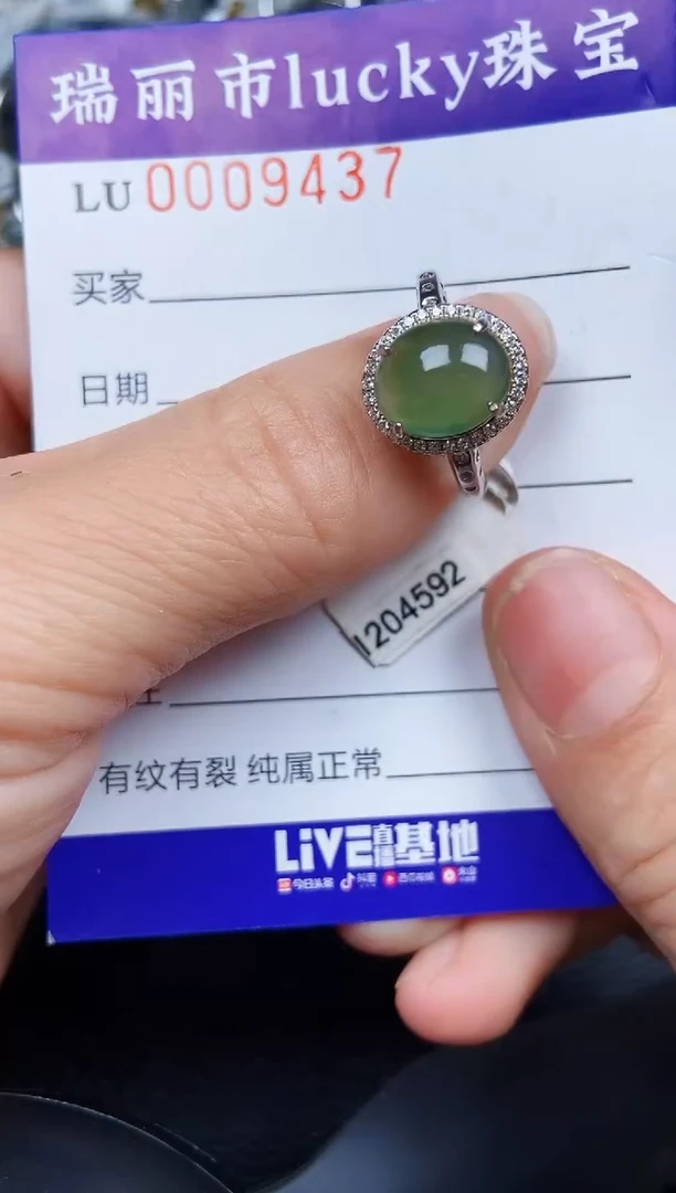 翡翠银S925镶嵌颈饰9437