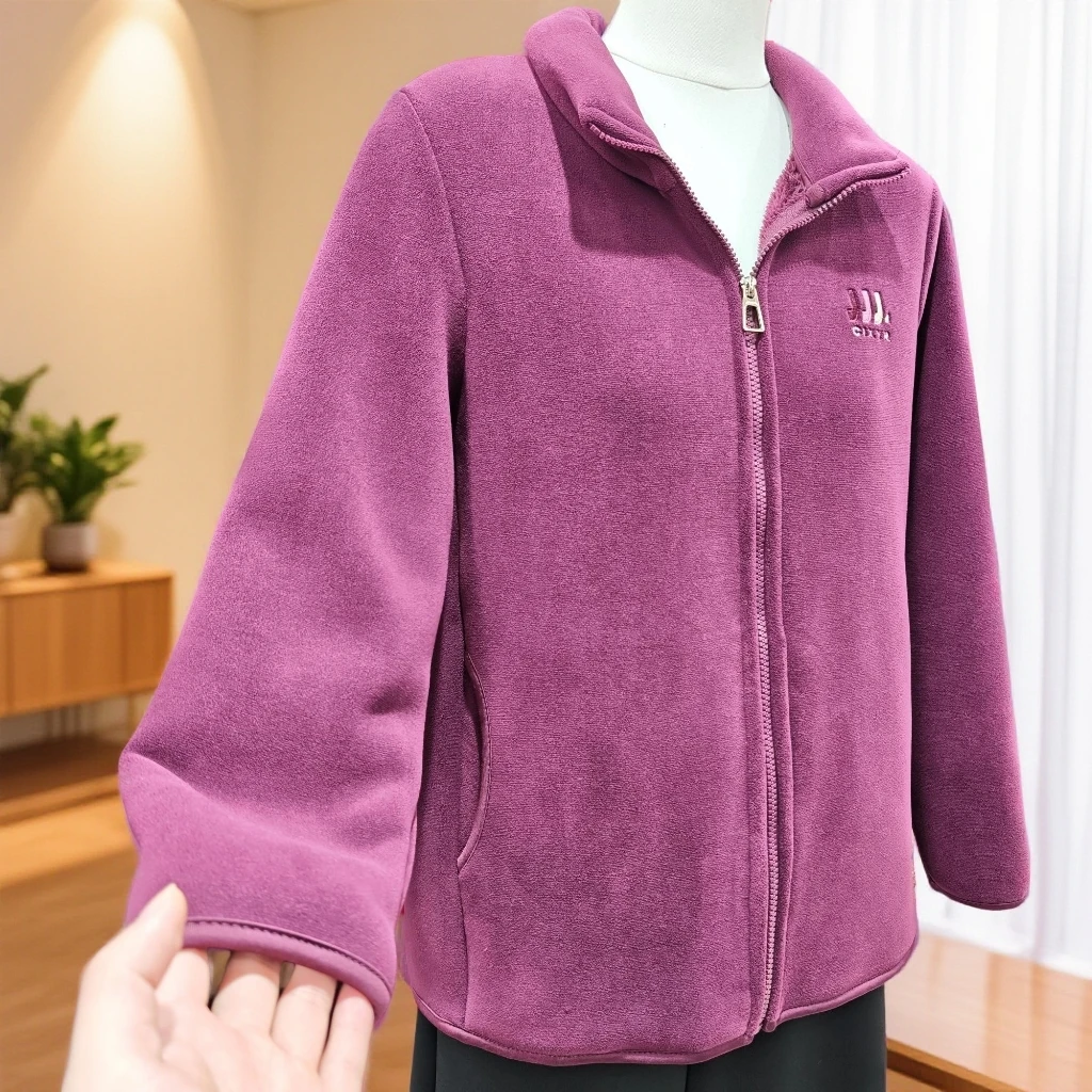 【相夫益子加绒外套】保暖外套加厚秋冬中老年女装妈妈装520