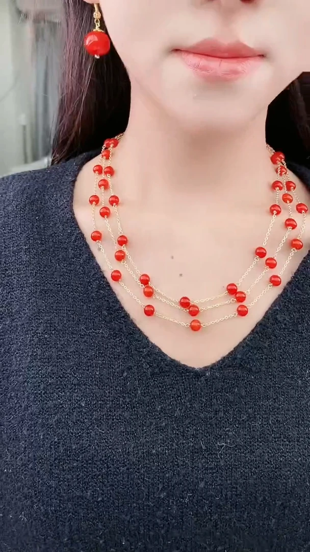 【闪购商品】翡翠颈饰14K金镶嵌D188项链