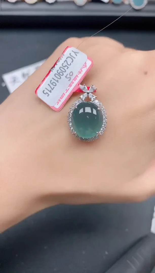 银S925镶嵌戒指翡翠11111