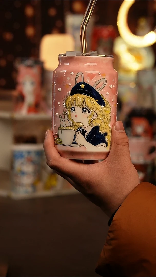 (玉泥）景德镇手工手绘文创陶瓷杯