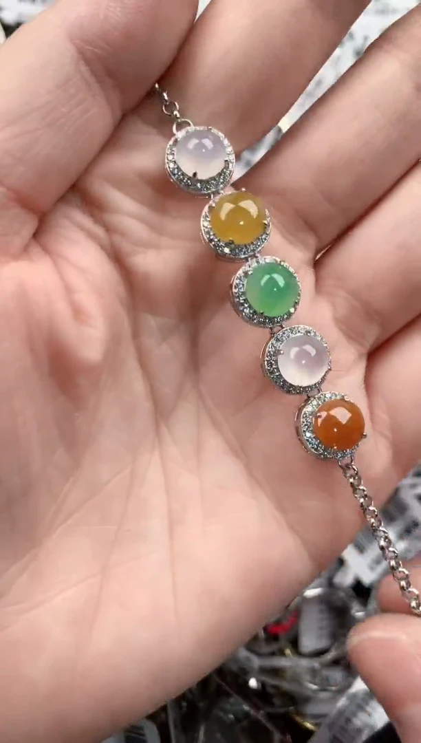 银S925镶嵌戒指翡翠999       7