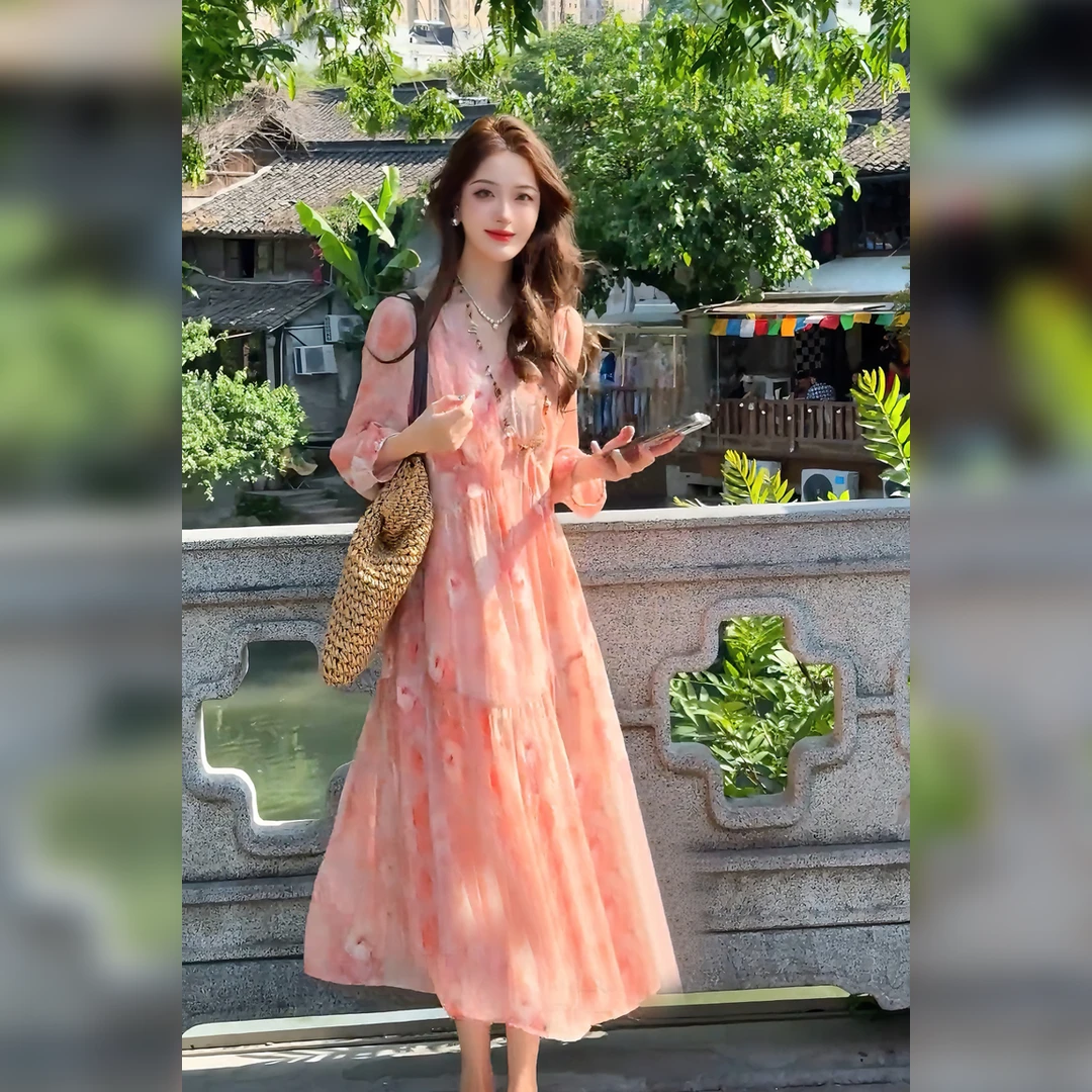 【Linda姐高端线】新款时尚轻奢气质优雅法式连衣裙AA5LYH2416