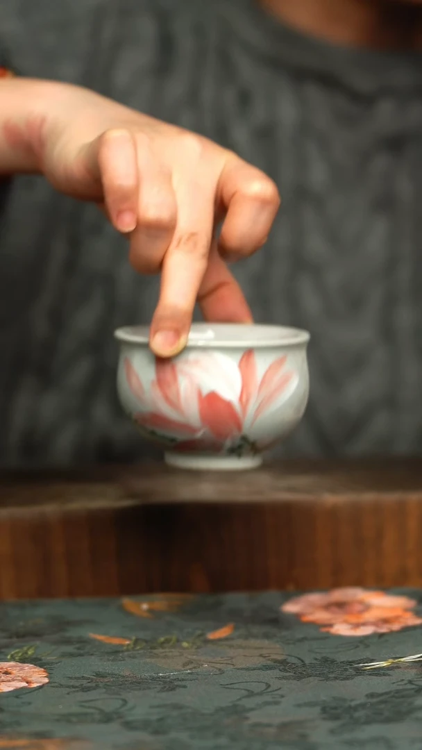 杯釉下彩手工手绘同款陶器