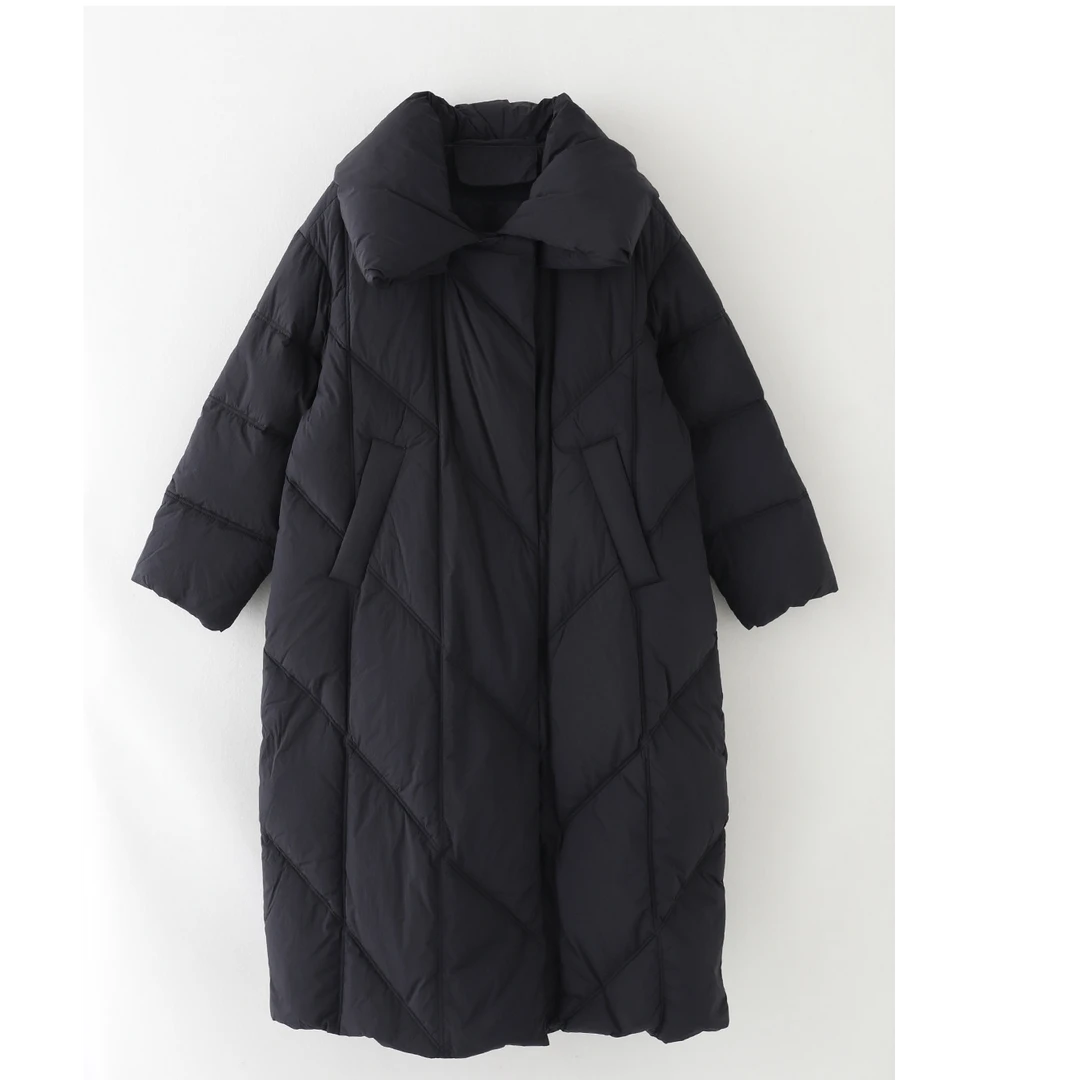 韩版长款亲肤外套羽绒服 HXZA047X