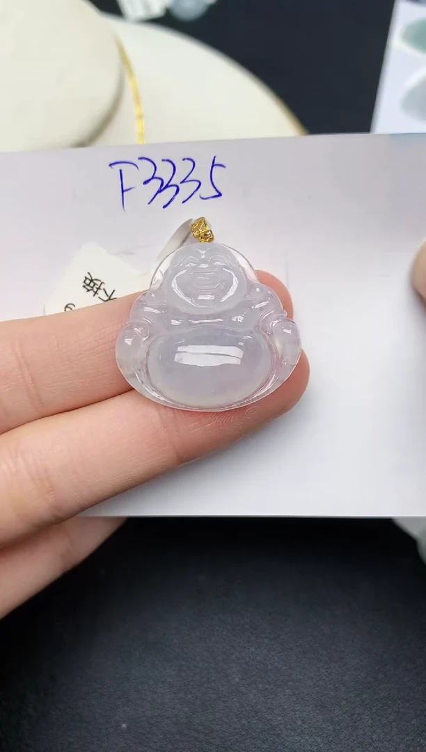 颈饰18K金镶嵌翡翠天然缅甸A货翡翠百元以上9元证书费自理