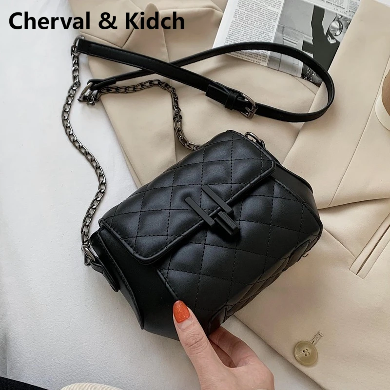 Cherval&Kidch女包包2025新款包包女士斜挎小包真皮链条今年流行