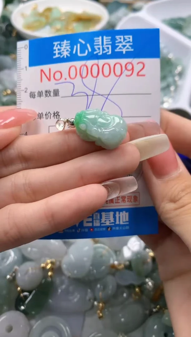 翡翠未镶嵌颈饰092