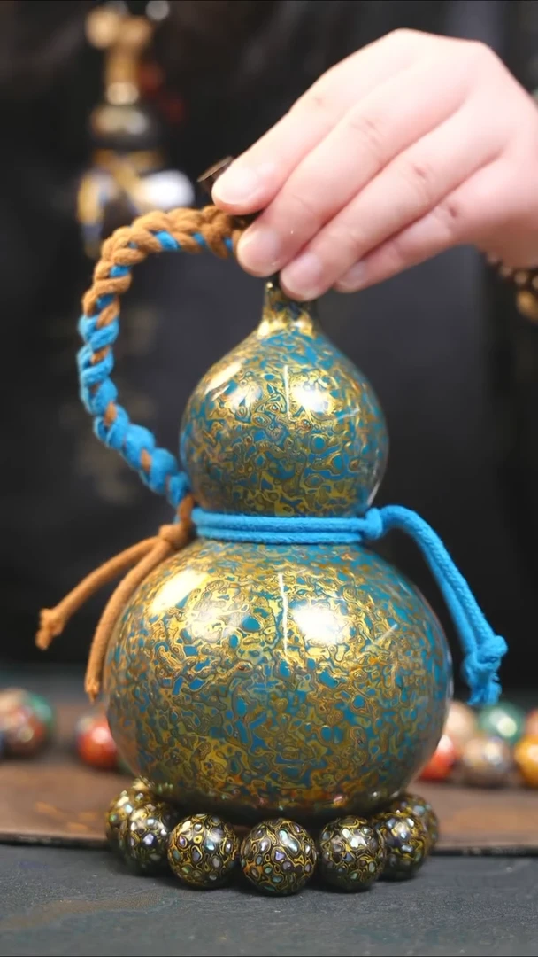 【闪购商品】YC114漆艺酒葫芦不包手串及旋转底座