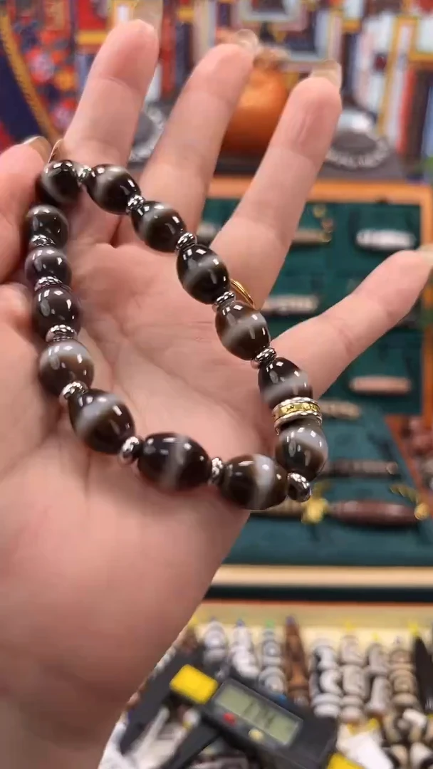 玛瑙/玉髓（覆膜）颈饰合金37.（微瑕）