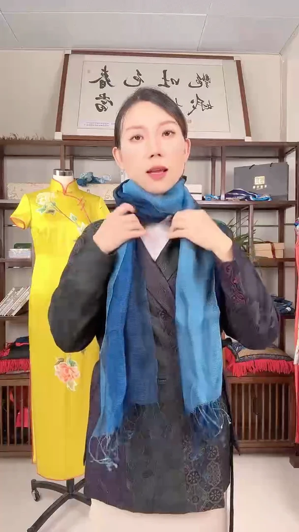 國風植物染絲巾美優選