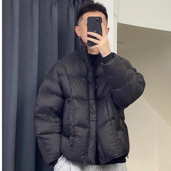 2025冬季高品质男士羽绒服外套宽松休闲加厚保暖面包服鸭绒上衣潮