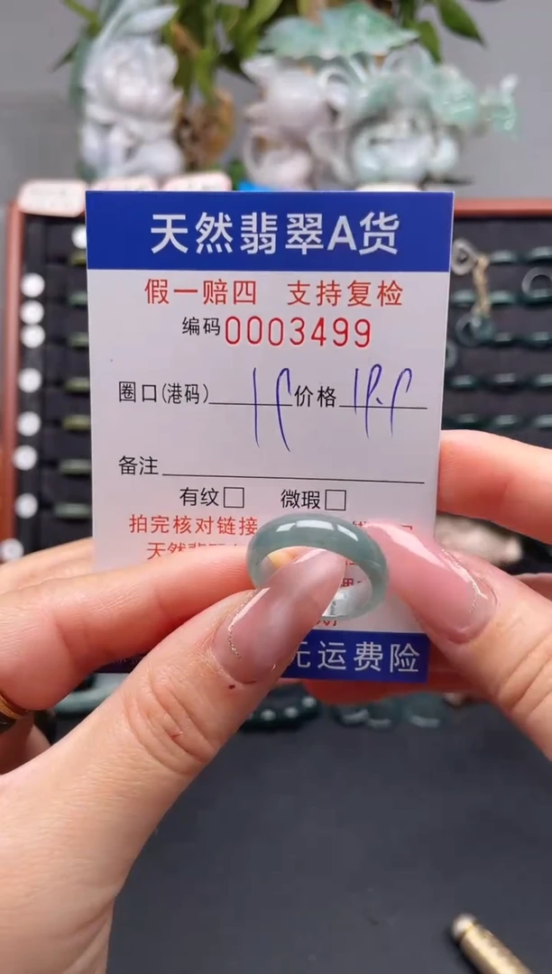 未镶嵌戒指翡翠19*3499