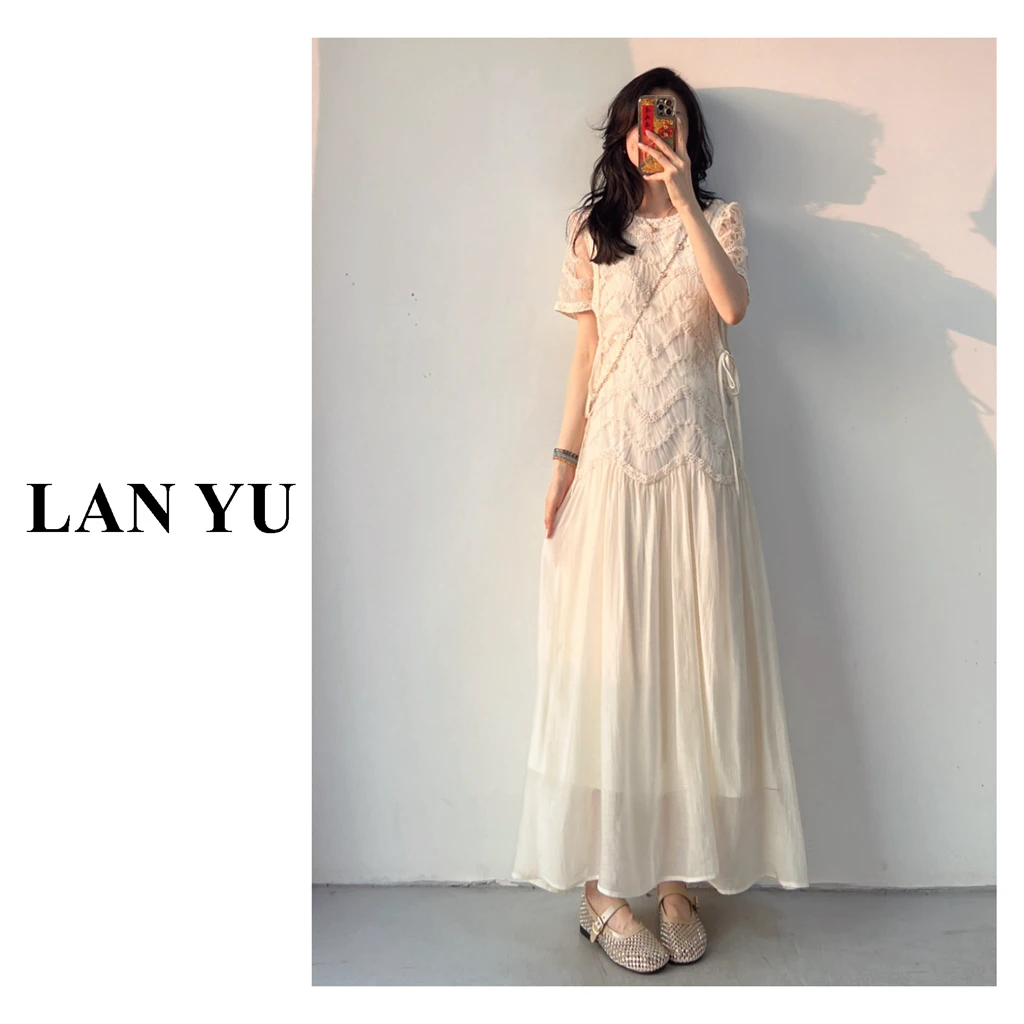 小个子/常规【浪漫流沙裙】2025夏季新款法式高级感拼接连衣裙LY