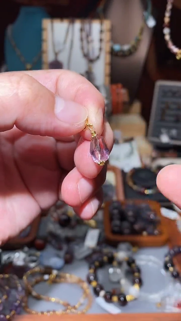紫黄晶随形提溜未镶嵌水晶多样性发一个