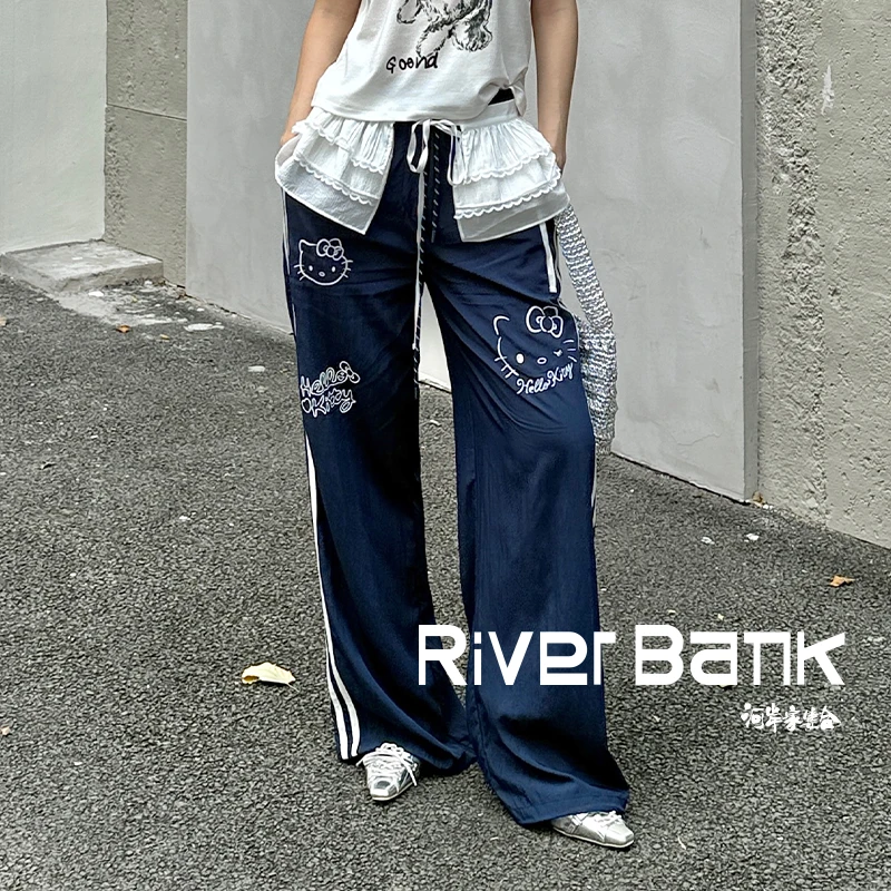 河岸家买手店设计师YANGHAIYANG白色屁帘叠穿垂感休闲长裤25春夏