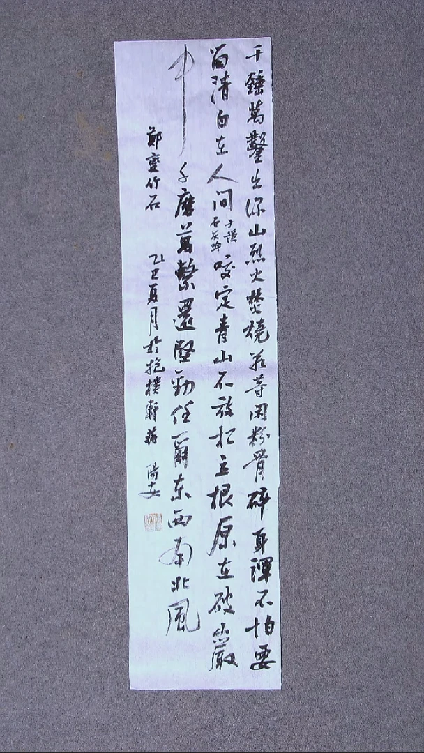 书法蒋阳安 陕西西安97*23尺寸